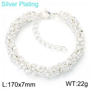 Stainless steel silver bracelet - KB214135-Z