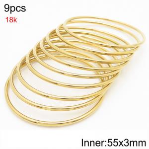 Fashion Women's Titanium Steel Round Bracelet - KB214170-LO
