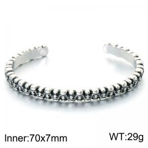 Stainless Skull Bangle - KB214274-LU