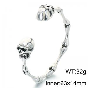 Stainless Skull Bangle - KB214284-LU