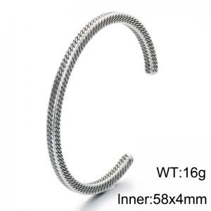Stainless Steel Bangle - KB214314-LU