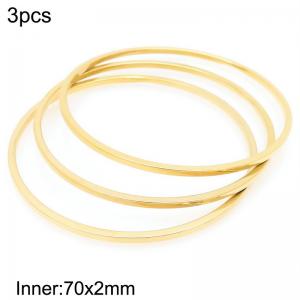 Stainless Steel Gold-plating Bangle - KB214596-LO