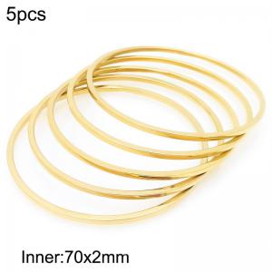 Stainless Steel Gold-plating Bangle - KB214597-LO