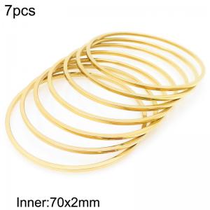 Stainless Steel Gold-plating Bangle - KB214598-LO
