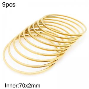 Stainless Steel Gold-plating Bangle - KB214599-LO
