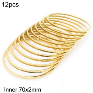 Stainless Steel Gold-plating Bangle - KB214600-LO