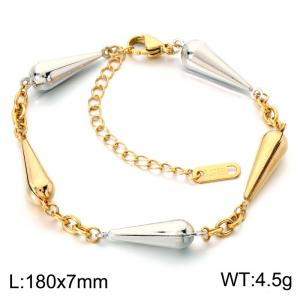 Stainless Steel Gold-plating Bracelet - KB214831-SP