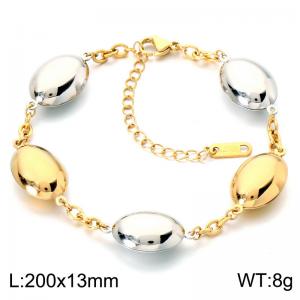 Stainless Steel Gold-plating Bracelet - KB214834-SP