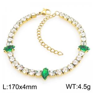 Stainless Steel Crystal Bracelet - KB214889-Z
