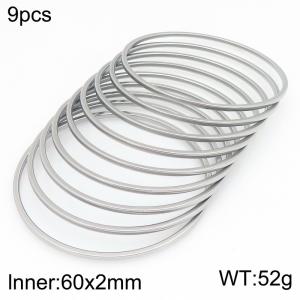 Fashion Women's Titanium Steel Round Bracelet - KB214917-GC