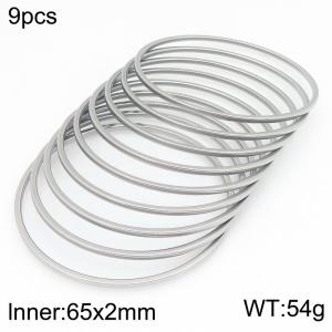 Fashion Women's Titanium Steel Round Bracelet - KB214918-GC