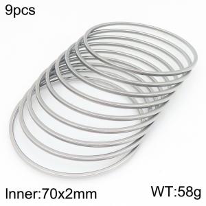 Fashion Women's Titanium Steel Round Bracelet - KB214920-GC