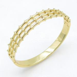 Stainless Steel Gold-plating Bangle - KB215045-JG