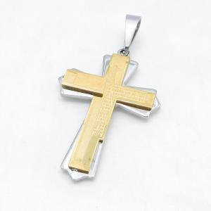 Stainless Steel Cross Pendant - KB215089-JG