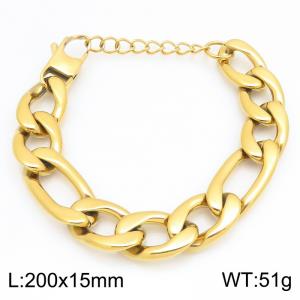 Fashionable jewelry stainless steel NK chain bracelet suitable for daily wear - KB215226-KGM