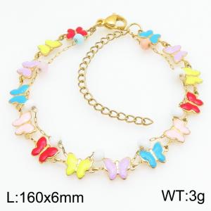 Stainless Steel Gold-plating Bracelet - KB216057-SS