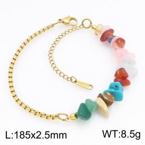 Stainless Steel Stone Bracelet - KB216183-SP