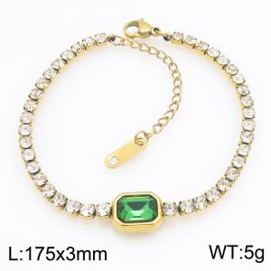 Stainless Steel Stone Bracelet - KB216186-SP