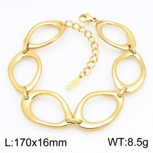 Stainless Steel Gold-plating Bracelet - KB216188-SP