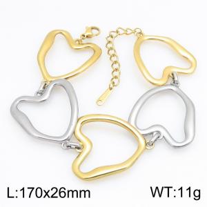 Stainless Steel Gold-plating Bracelet - KB216189-SP