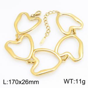 Stainless Steel Gold-plating Bracelet - KB216190-SP