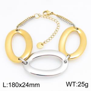Stainless Steel Gold-plating Bracelet - KB216191-SP
