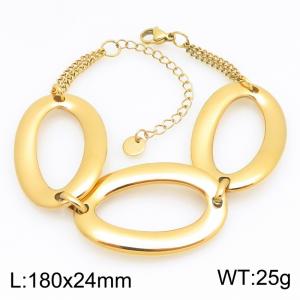 Stainless Steel Gold-plating Bracelet - KB216192-SP