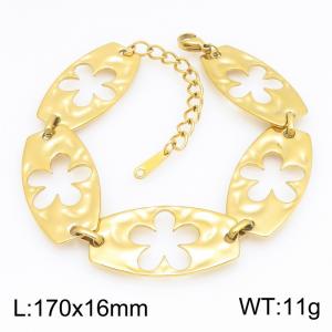 Stainless Steel Gold-plating Bracelet - KB216195-SP
