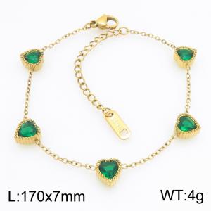 Stainless Steel Stone Bracelet - KB216199-SP