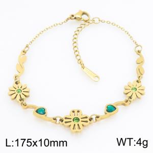 Stainless Steel Stone Bracelet - KB216201-SP