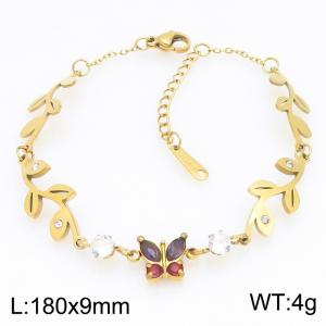 Stainless Steel Stone Bracelet - KB216207-SP