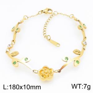 Stainless Steel Stone Bracelet - KB216208-SP