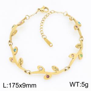 Stainless Steel Stone Bracelet - KB216210-SP