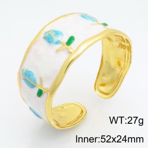 Stainless Steel Gold-plating Bangle - KB216234-SP