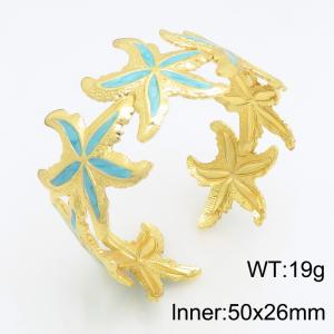 Stainless Steel Gold-plating Bangle - KB216235-SP