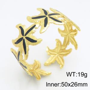 Stainless Steel Gold-plating Bangle - KB216236-SP