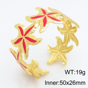 Stainless Steel Gold-plating Bangle - KB216237-SP