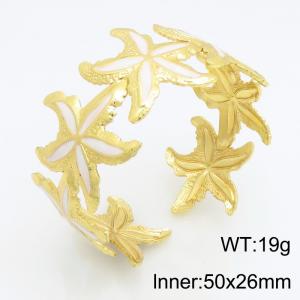 Stainless Steel Gold-plating Bangle - KB216238-SP