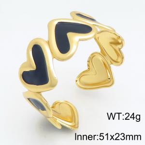Stainless Steel Gold-plating Bangle - KB216239-SP
