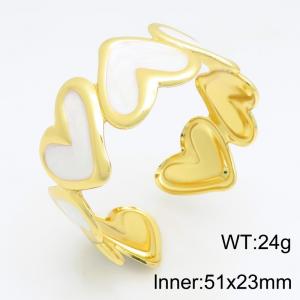 Stainless Steel Gold-plating Bangle - KB216240-SP