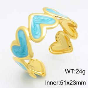 Stainless Steel Gold-plating Bangle - KB216241-SP