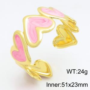 Stainless Steel Gold-plating Bangle - KB216243-SP