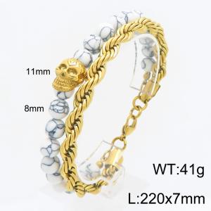Stainless Skull Bracelet - KB216425-Z