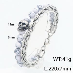 Stainless Skull Bracelet - KB216426-Z