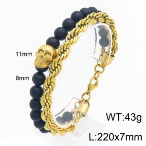 Stainless Skull Bracelet - KB216427-Z