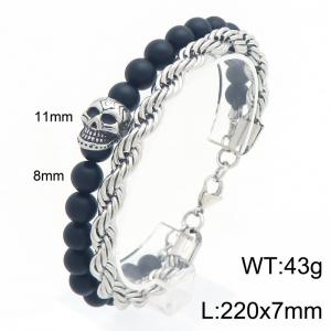 Stainless Skull Bracelet - KB216428-Z