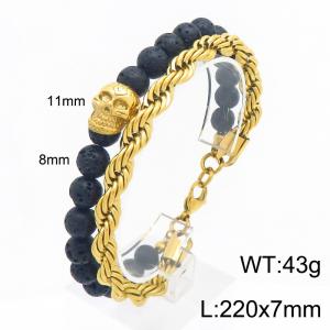 Stainless Skull Bracelet - KB216429-Z