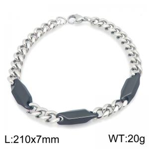 Stainless Steel Black-plating Bracelet - KB216742-TSC