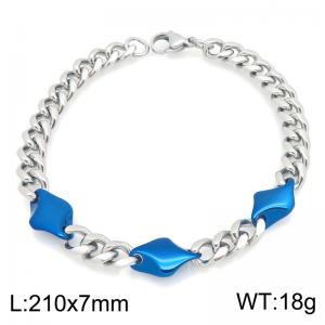 Stainless Steel Blue-plating Bracelet - KB216744-TSC