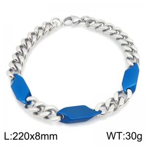 Stainless Steel Blue-plating Bracelet - KB216750-TSC